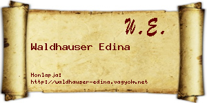 Waldhauser Edina névjegykártya