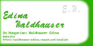 edina waldhauser business card